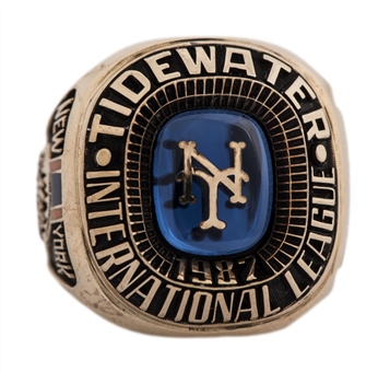 1987 Tidewater Tides International League Ring Presented To Kevin Elster (Elster LOA)